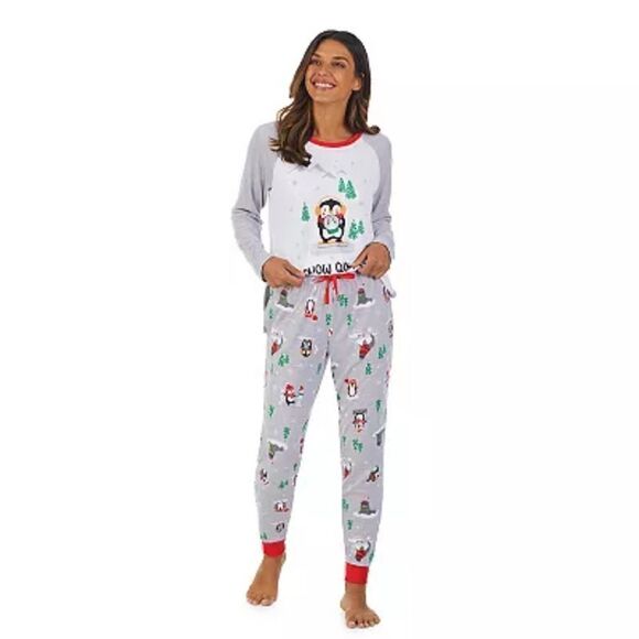 Jammies For Families Penguin & Friends "Snow Queen" Pajama Set Cuddl Duds - Picture 1 of 6